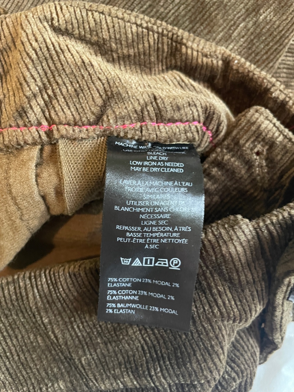 Anthropologie The Colette Cropped Wide-Leg Pants Corduroy Size 28 - Picture 8 of 8